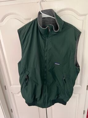 Vintage Patagonia Shelled Synchilla Vest 28501 Green Fleece Men’s XL Full Zip